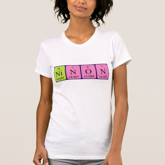Ninon periodiek lijstnaam shirt (Voorkant)
