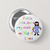 ninos en espanol-knop ronde button 5,7 cm (Voorkant /achterkant)