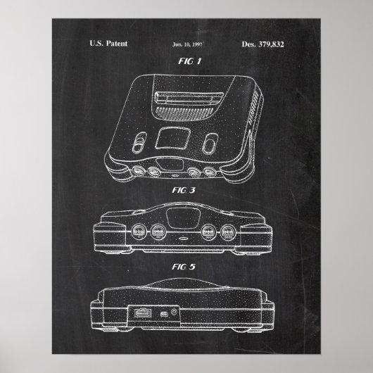 Nintendo 64 Patent Poster (Voorkant)
