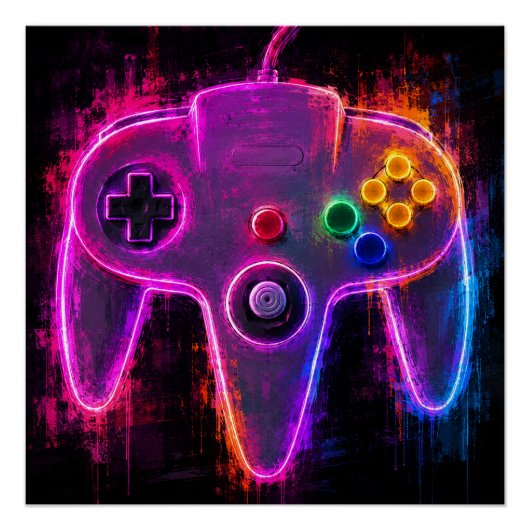 Nintendo N64 Controller Perfect Poster (Voorkant)