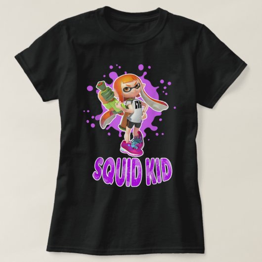 Nintendo Splatoon Squid Kid Pink Splat Graphic T S T-shirt (Design voorkant)