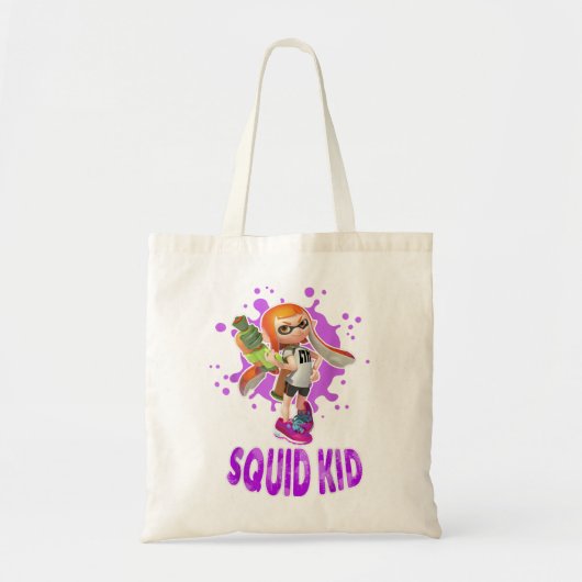 Nintendo Splatoon Squid Kid Pink Splat Graphic T S Tote Bag (Voorkant)