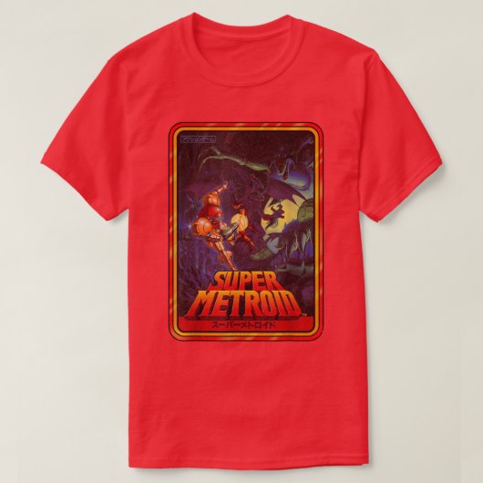 Nintendo Super Metroid Kanji Poster Style Graphic7 T-shirt (Design voorkant)
