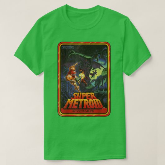 Nintendo Super Metroid Kanji Poster Style Graphic T-shirt (Design voorkant)