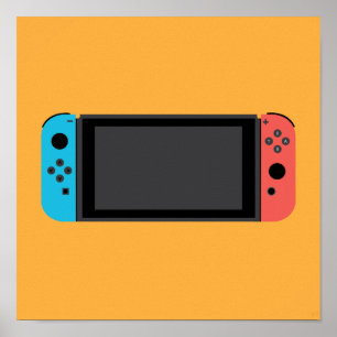 Nintendo-switch (Neon Blue/Red) Poster