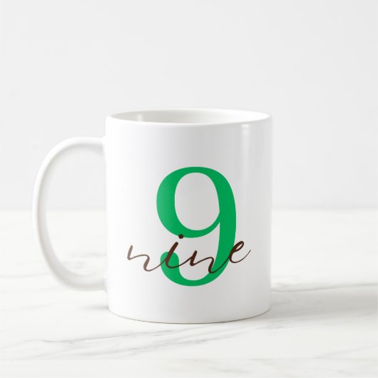 Ninth 9 Year Anniversary with Personalization Koffiemok (Links)