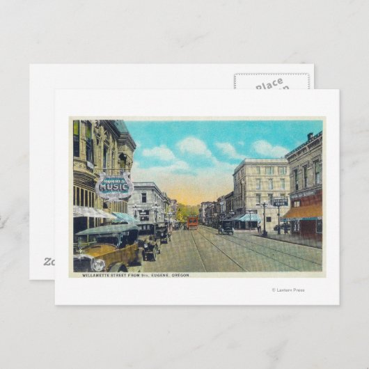 Ninth Street Uitzicht van Willamette Street Briefkaart (Voorkant / Achterkant)