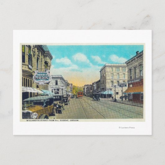 Ninth Street Uitzicht van Willamette Street Briefkaart (Voorkant)