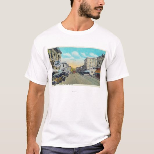 Ninth Street Uitzicht van Willamette Street T-shirt (Voorkant)