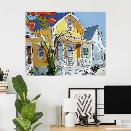 Ninth Ward Rooster Poster (Thuiskantoor)