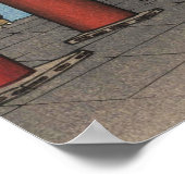 Nio Gate bij Asakusa Temple bij Tsuchiya Koitsu Poster (Hoek)