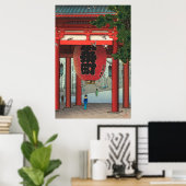 Nio Gate bij Asakusa Temple bij Tsuchiya Koitsu Poster (Thuiskantoor)