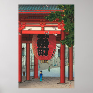 Nio Gate bij Asakusa Temple bij Tsuchiya Koitsu Poster