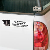Niobe CO, mijn Australische herder is slimmer dan. Bumpersticker (Op Truck)