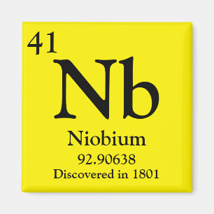 Niobium Periodiek Tafel Magneet