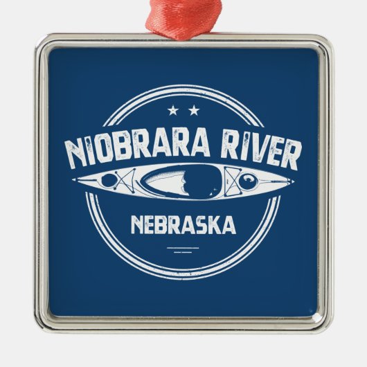 Niobrara De Nebraska Kayaking Metalen Ornament (Voorkant)
