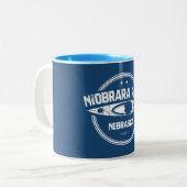 Niobrara De Nebraska Kayaking Tweekleurige Koffiemok (Voorkant links)