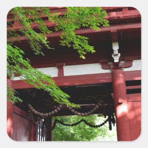 Niomon-poort, Hondoji-tempel, Japan Vierkante Sticker