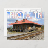 Niota, TN Historic 1854 Train Station Briefkaart (Voorkant / Achterkant)