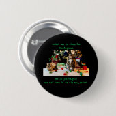Nip nog Santapaws helper katten grappig Kerstmis Ronde Button 5,7 Cm (Voorkant /achterkant)