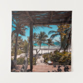 Nipa hut onder kokokospalmen wandkleed (Voorkant)