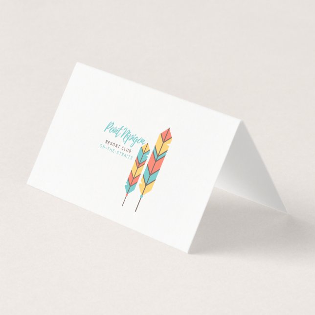 Nipigon Feathers Gevouwen Notities Kaart (Voorkant)