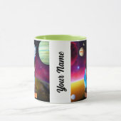 Nipper, de RCA Dog Outter Space & Galaxy Mok (Midden)