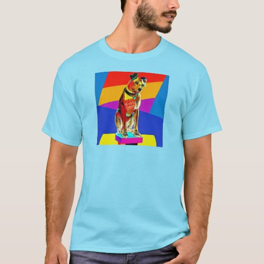 Nipper, de RCA Dog Pop Art T-shirt (Voorkant)