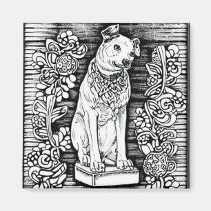 Nipper, de RCA Hond Bloemen Magneet