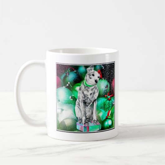 Nipper, de RCA Hond Kerstmis Koffiemok (Links)