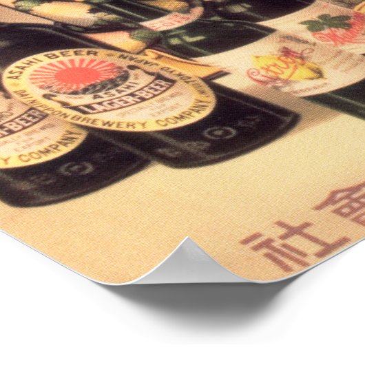 NIPPON BEER BREWERY  Japanse reclame Poster (Hoek)