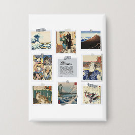  NIPPON Japanese Ukiyo-e  Button