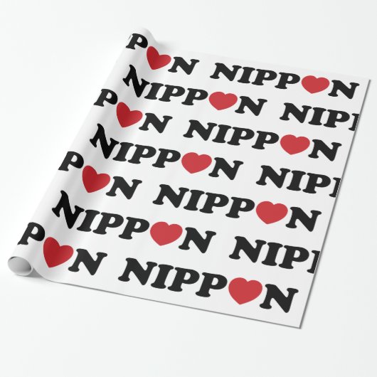 Nippon Liefde Hart Cadeaupapier (Uitgerold)