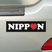 Nippon Love Heart Bumpersticker (Op auto)
