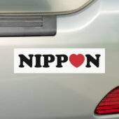 Nippon Love Heart Bumpersticker (Op auto)