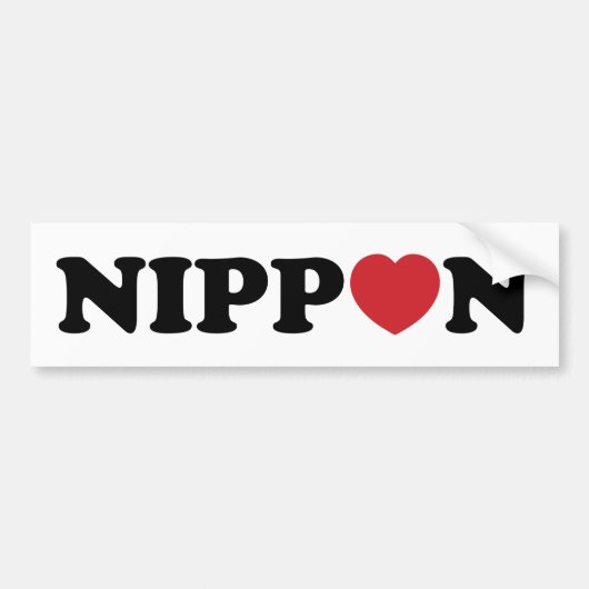 Nippon Love Heart Bumpersticker (Voorkant)
