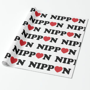 Nippon Love Heart Cadeaupapier
