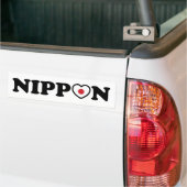 Nippon Love Heart Flag Bumpersticker (Op Truck)