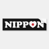 Nippon Love Heart Flag Bumpersticker (Voorkant)