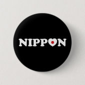 Nippon Love Heart Flag Button (Voorkant)