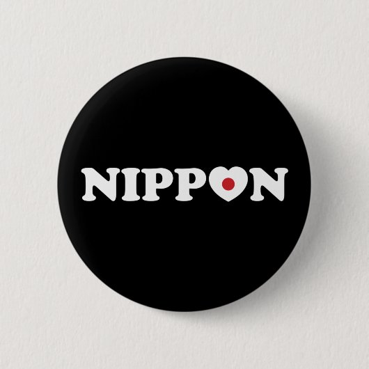 Nippon Love Heart Flag Button (Voorkant)