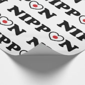 Nippon Love Heart Flag Cadeaupapier (Hoek)