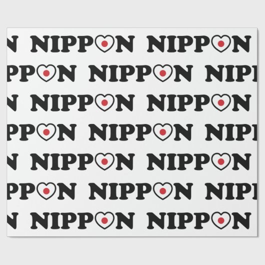 Nippon Love Heart Flag Cadeaupapier (Vlak)