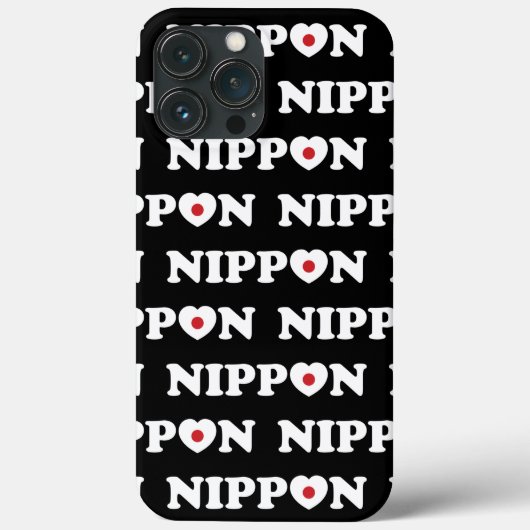 Nippon Love Heart Flag Hoesje-Mate iPhone Case (Achterkant)