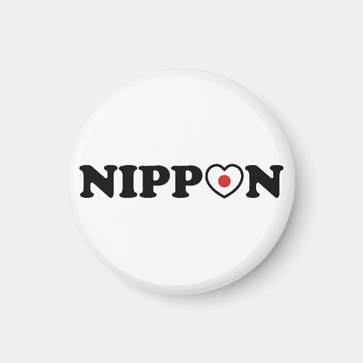 Nippon Love Heart Flag Magneet (Voorkant)