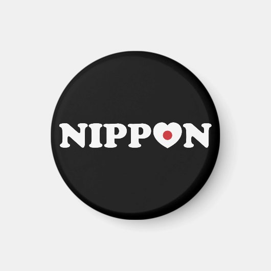 Nippon Love Heart Flag Magneet (Voorkant)