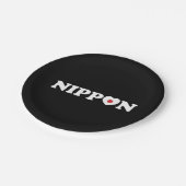 Nippon Love Heart Flag Papieren Bordje (Gekanteld)