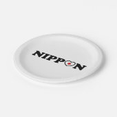 Nippon Love Heart Flag Papieren Bordje (Gekanteld)