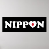 Nippon Love Heart Flag Poster (Voorkant)