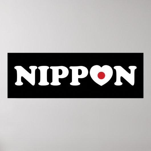 Nippon Love Heart Flag Poster (Voorkant)